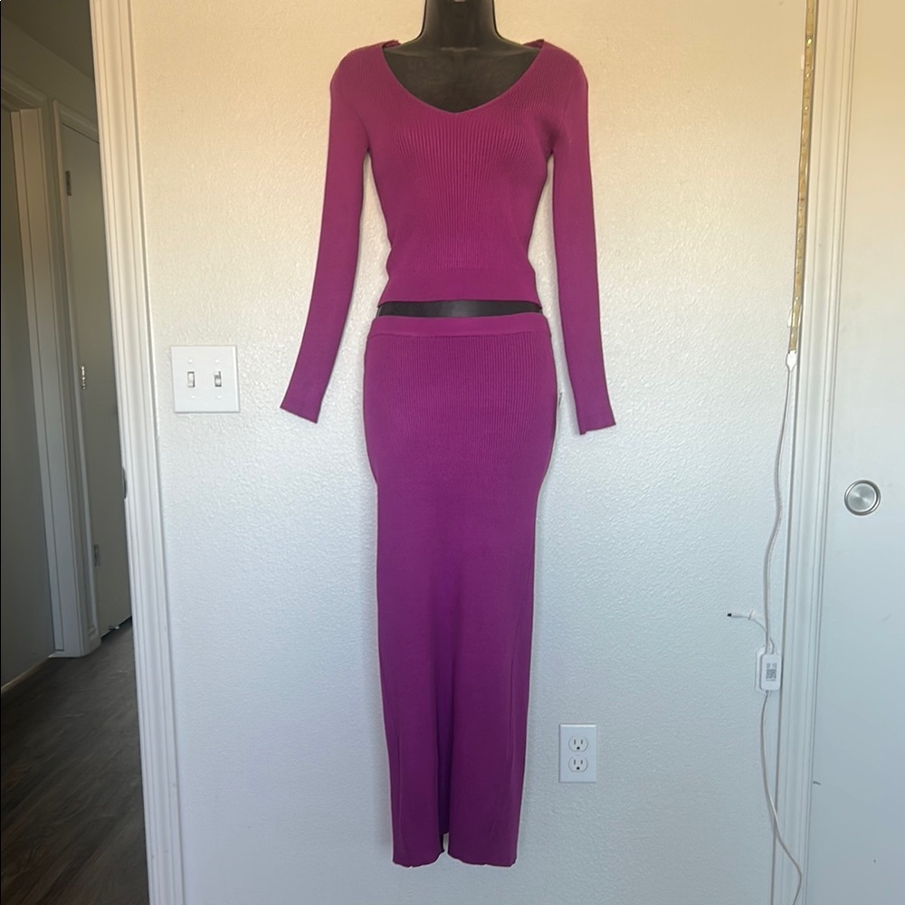 Olive + oak Elegant Purple Women's Skirt Set